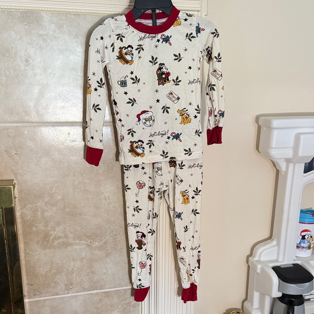 Elisabeth + Faith Mickey Christmas set with Red Trim